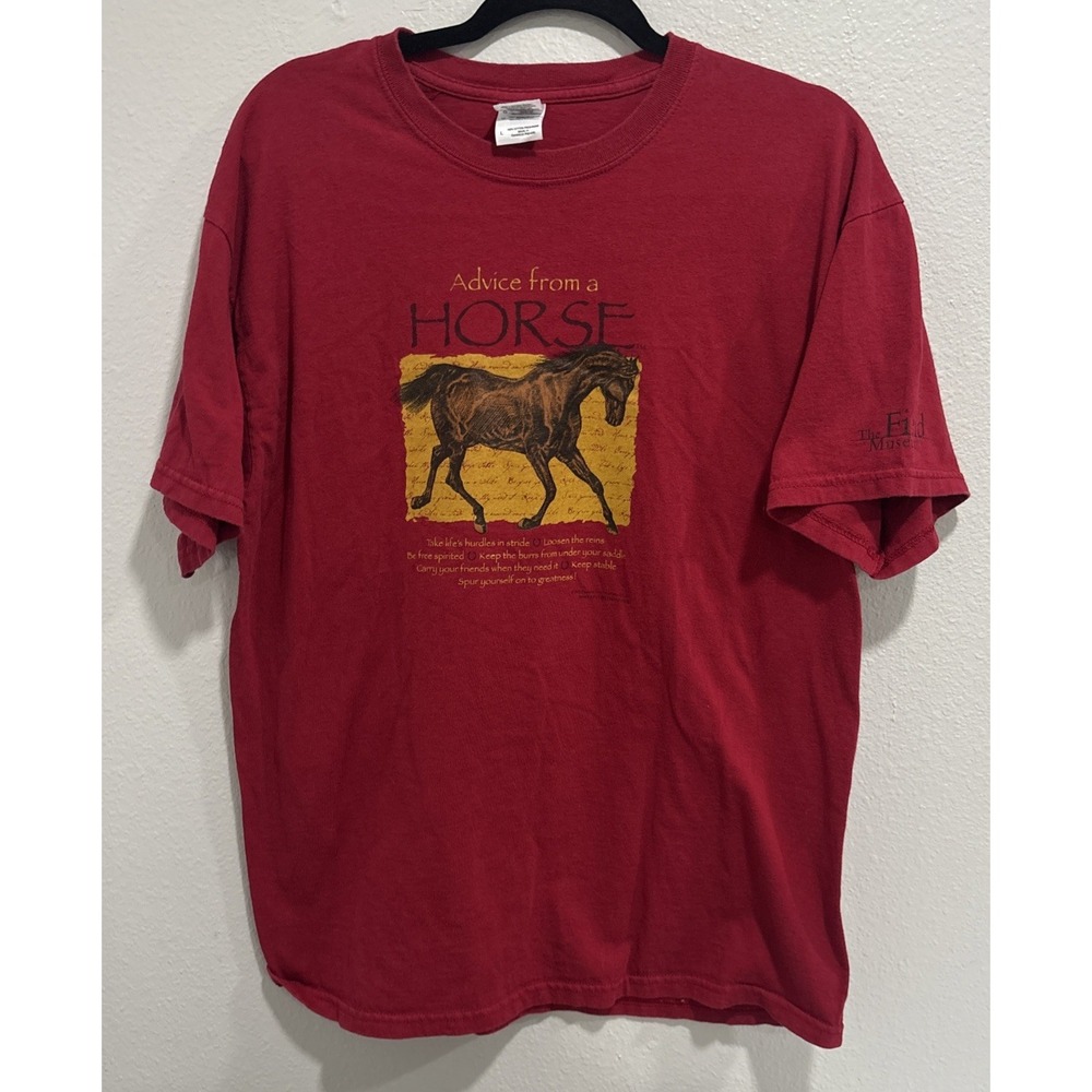 Vintage 2005 Horse‎ Animal Nature TShirt Large The Field Museum Art Equestrian